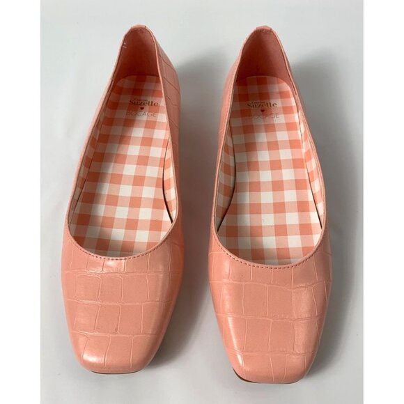 NWOB Coucou Suzette X Bocage Pink Embossed Ballet Flats Size 38 - Picture 2 of 10